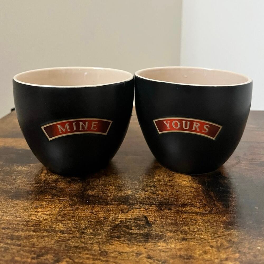 Baileys Irish Cream Mine and Yours Ceramic Cups Set of 2 Preowned - Picture 8 of 8